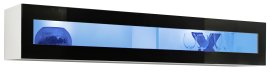 Polica FLY 51 LED - bijela/crna