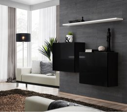 Regal za dnevni boravak Switch SB I - crna/bijela