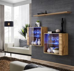 Regal za dnevni boravak Switch SB III LED - wotan hrast