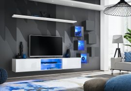 Regal za dnevni boravak Switch XXI LED - bijela/graphite