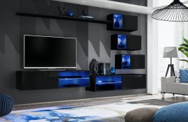 Regal za dnevni boravak Switch XXIV 260 cm LED - crna