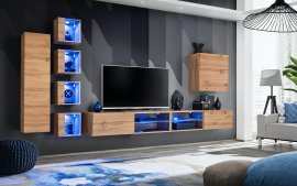Regal za dnevni boravak Switch XXVI 320 cm LED - wotan hrast