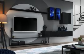 Regal za dnevni boravak Switch Met I - crna