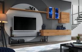 Regal za dnevni boravak Switch Met I - wotan hrast
