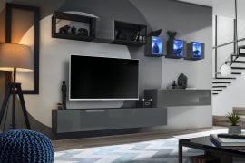 Regal za dnevni boravak Switch Met III - graphite