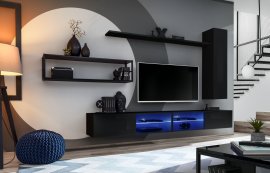 Regal za dnevni boravak Switch Met IV - crna