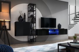 Regal za dnevni boravak Switch Met VI - crna