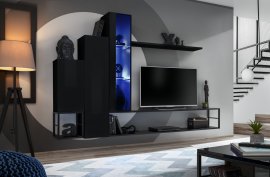 Regal za dnevni boravak Switch Met VIII - crna