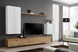 Regal za dnevni boravak Switch II - bijela/votan