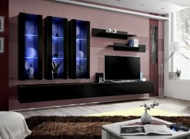 Regal za dnevni boravak FLY E3 - crna