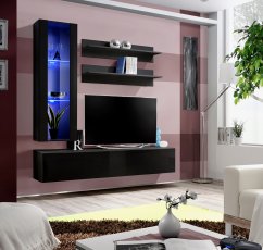 Regal za dnevni boravak FLY H2 - crna