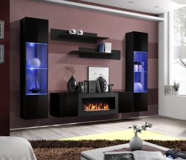 Regal za dnevni boravak FLY M3 - crna