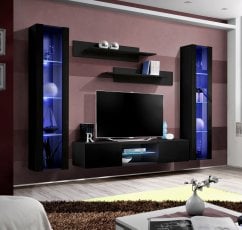 Regal za dnevni boravak FLY O2 - crna