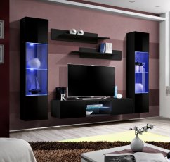 Regal za dnevni boravak FLY O3 - crna