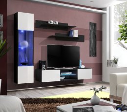 Regal za dnevni boravak FLY R3 - crna/bijela