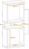 ASM Meble - Zidni element Easy tip 04 - votan/crna