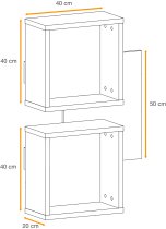 ASM Meble - Zidni element Easy tip 04 - votan/crna