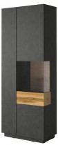 Vitrina Silke desna - Crna mat/votan hrast - 241NGY13
