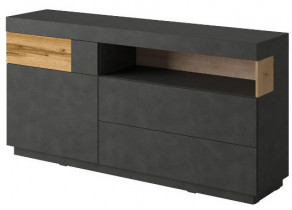 Komoda Silke 4 - Crna mat/votan hrast - 241NGY47