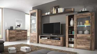 Helvetia meble - Vitrina Larona velika - Orah satin/touchwood - 24Z6DZ46