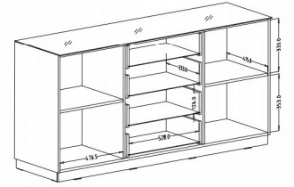 Helvetia meble - Komoda Helio 2 - Bijela - 2498JW26