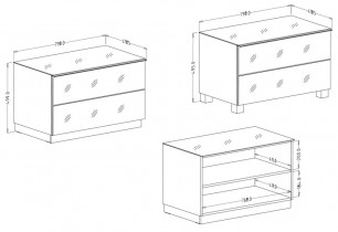 Helvetia meble - TV element Helio 3 - Bijela - 2498JW39