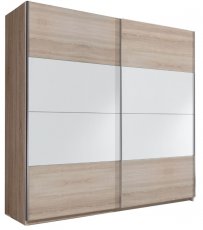 Helvetia meble - Ormar s kliznim vratima Beta 220 cm - Sonoma hrast/bijela - 22FA1618