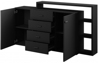 Helvetia meble - Komoda Bota - Crna super mat - 24W0FG27