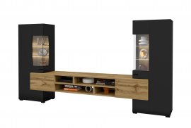TV regal Coby - Crni onyks/wotan hrast - 24WNMB10