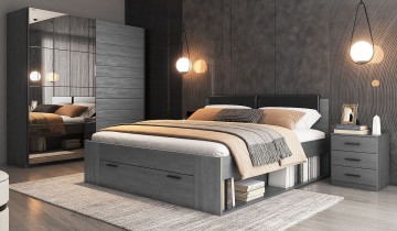 Helvetia meble - Ormar Galaxy 200 cm - carbon hrast - 24CBEA67