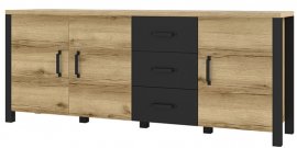 Komoda Olin - hrast/crna - 24NWJC47