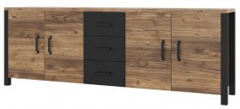 Komoda Olin - appenzeller fichte/crna - 24ABJC25