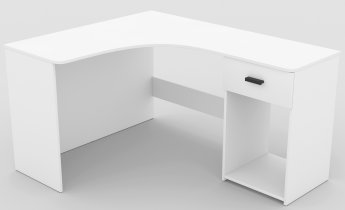 Helvetia meble - Kutni radni stol Corner - bijela - 2497LU03