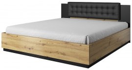 Krevet Sigma 140x200 cm - artisan hrast/crna - 24RCLI30