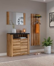 Set za predsoblje Larona - saten nussbaum/touchwood - 24Z6DZ15