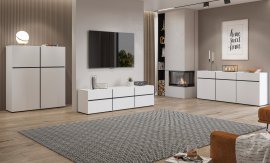Dnevni boravak Cross - bijela/bijela-crna