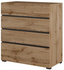 Komoda Cross S - votan hrast/votan hrast-črna - 24N6MY28