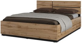 Krevet Cross S - 180x200 cm - šuplji hrast/šuplji hrast-crni - 24N6MY32