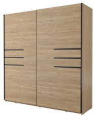 Ormar s kliznim vratima Violla - uljeni hrast/crni - 24DOLP57