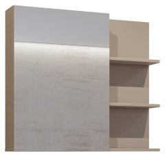 Zidni ormarić s ogledalom Irvine - kongo-crni/kongo - 30CWNP20