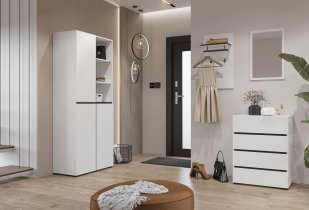Helvetia meble - Ormar Cross - bijeli/bijelo-crna - 249WMY88