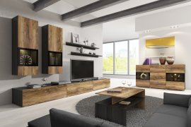 Regal za dnevni boravak Baros - satin nussbaum-touchwood - 24Z6BM10