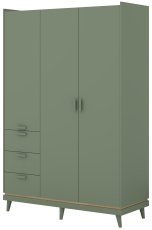 Ormar Scandi - zbledelo zeleno oljen hrast/zbledelo zeleno