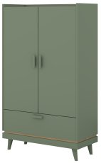 Ormar Scandi - zbledelo zeleno oljen hrast/zbledelo zeleno