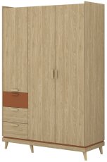 Ormar Scandi - oljen hrast/oljen hrast-opeka