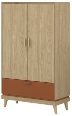 Ormar Scandi - oljen hrast/oljen hrast-opeka