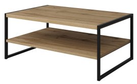 Klub stolić Eko - hrast wotan/crni metal - 24N0MJ97