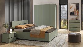 Spavaća soba Cross S - zelena/zeleno-crna