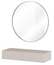 Zidni stolić za šminkanje s ogledalom Jukon S - kašmir - 24KSND59