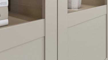 Helvetia meble - Vitrina dvokrilna Evora - svijetlo bež/svijetlo bež/hrast dunin - 24D1JU13